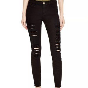 FRAME Le Color Ripped Jeans in Film Noir size 25